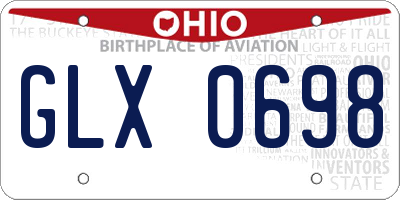 OH license plate GLX0698