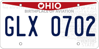 OH license plate GLX0702