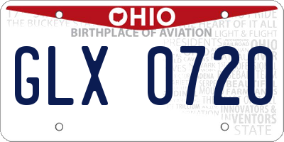OH license plate GLX0720