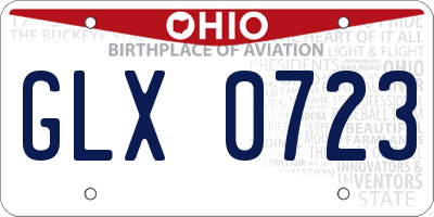 OH license plate GLX0723