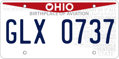 OH license plate GLX0737