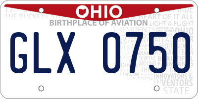 OH license plate GLX0750