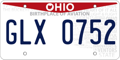 OH license plate GLX0752