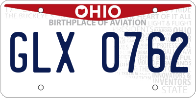 OH license plate GLX0762
