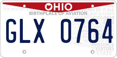 OH license plate GLX0764