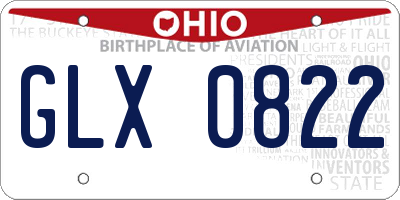 OH license plate GLX0822