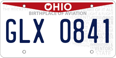OH license plate GLX0841