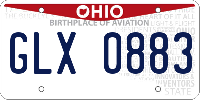 OH license plate GLX0883