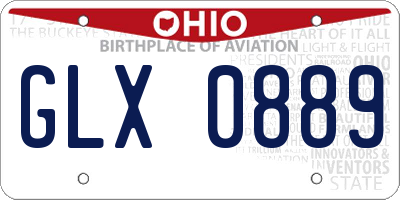 OH license plate GLX0889