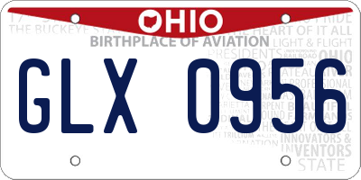 OH license plate GLX0956