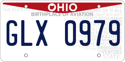 OH license plate GLX0979