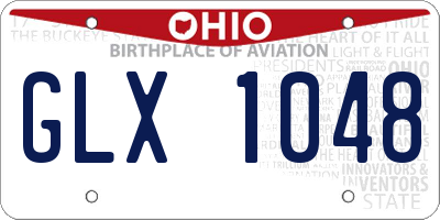 OH license plate GLX1048