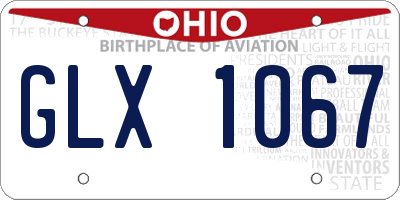 OH license plate GLX1067