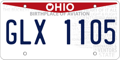 OH license plate GLX1105