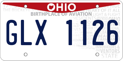 OH license plate GLX1126