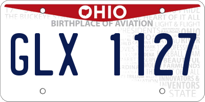 OH license plate GLX1127