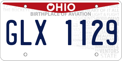 OH license plate GLX1129