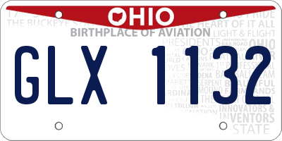 OH license plate GLX1132