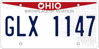 OH license plate GLX1147