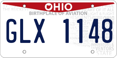 OH license plate GLX1148