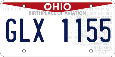 OH license plate GLX1155