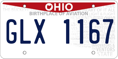 OH license plate GLX1167