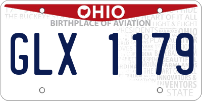OH license plate GLX1179