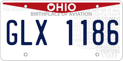 OH license plate GLX1186