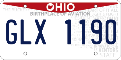 OH license plate GLX1190