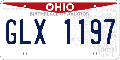 OH license plate GLX1197