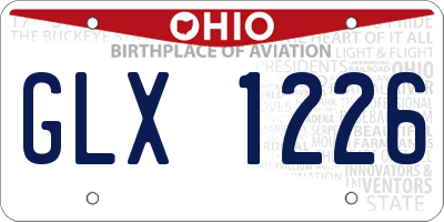 OH license plate GLX1226