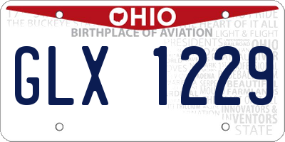 OH license plate GLX1229