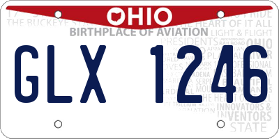 OH license plate GLX1246