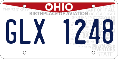 OH license plate GLX1248