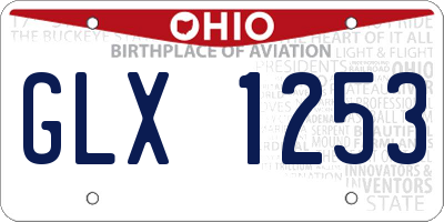 OH license plate GLX1253