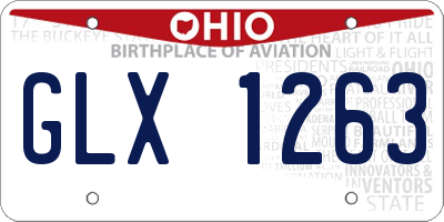 OH license plate GLX1263