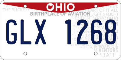 OH license plate GLX1268
