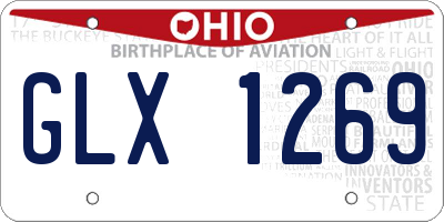 OH license plate GLX1269