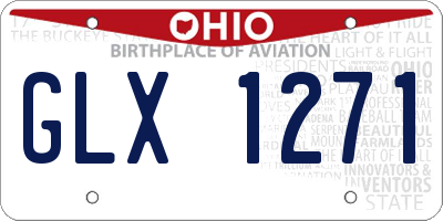 OH license plate GLX1271