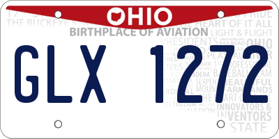 OH license plate GLX1272