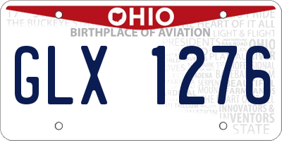 OH license plate GLX1276