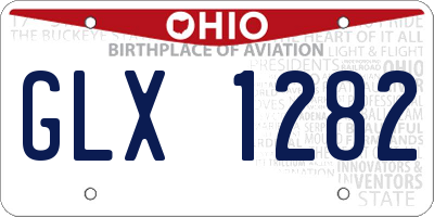 OH license plate GLX1282