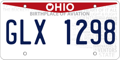 OH license plate GLX1298