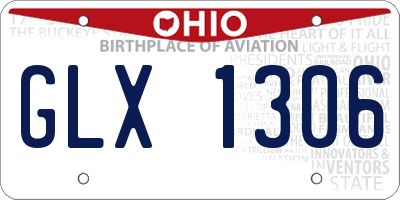 OH license plate GLX1306