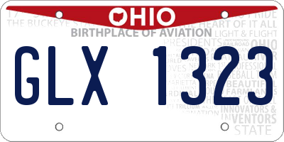 OH license plate GLX1323