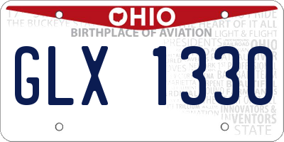 OH license plate GLX1330