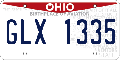 OH license plate GLX1335