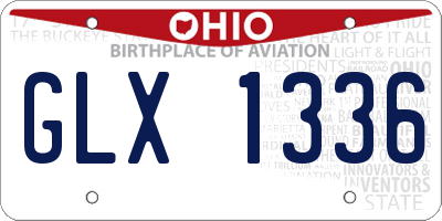 OH license plate GLX1336