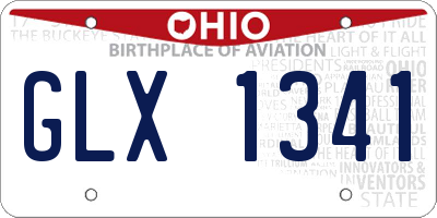OH license plate GLX1341