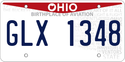 OH license plate GLX1348